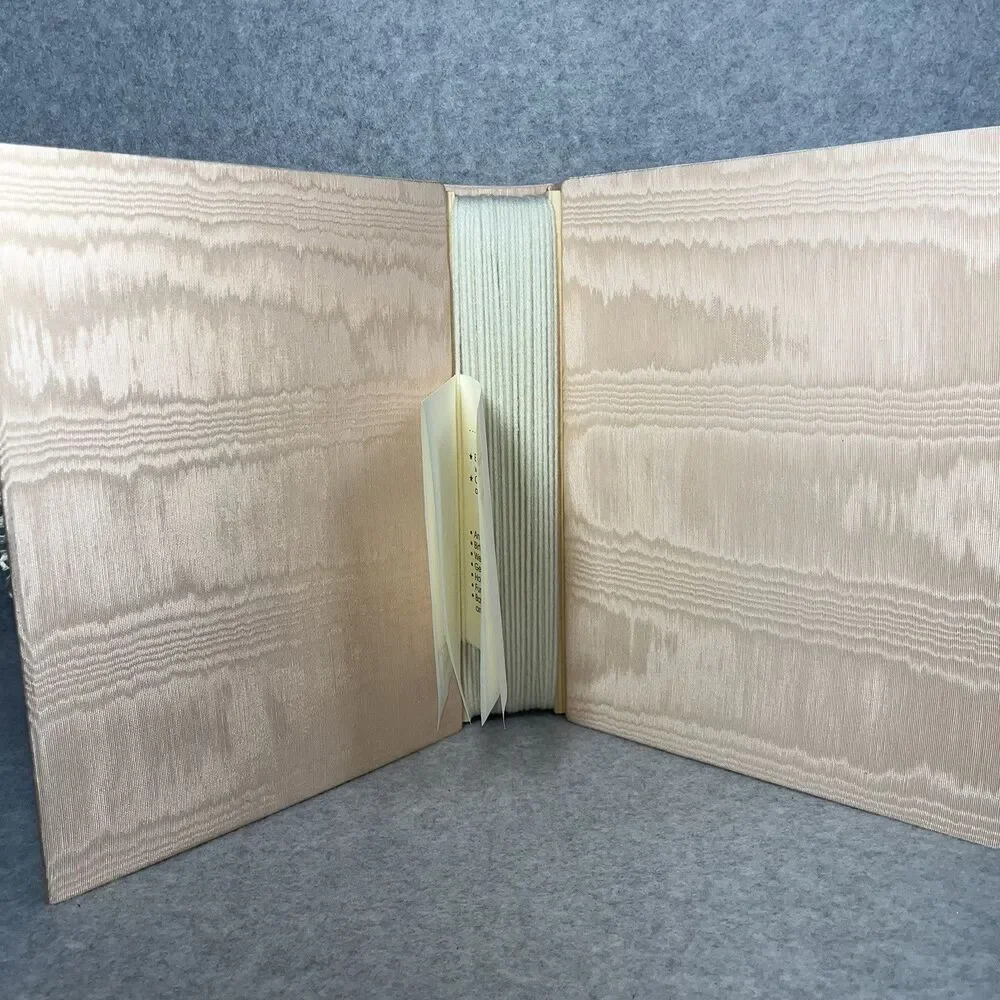 Handcrafted Greeting Card Keeper Binder Peach Taffeta Fabric‎ Frame Cover Lace